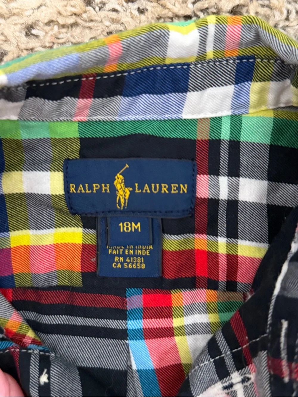 Ralph Lauren Boys Multicolor Plaid Button-Down Shirt